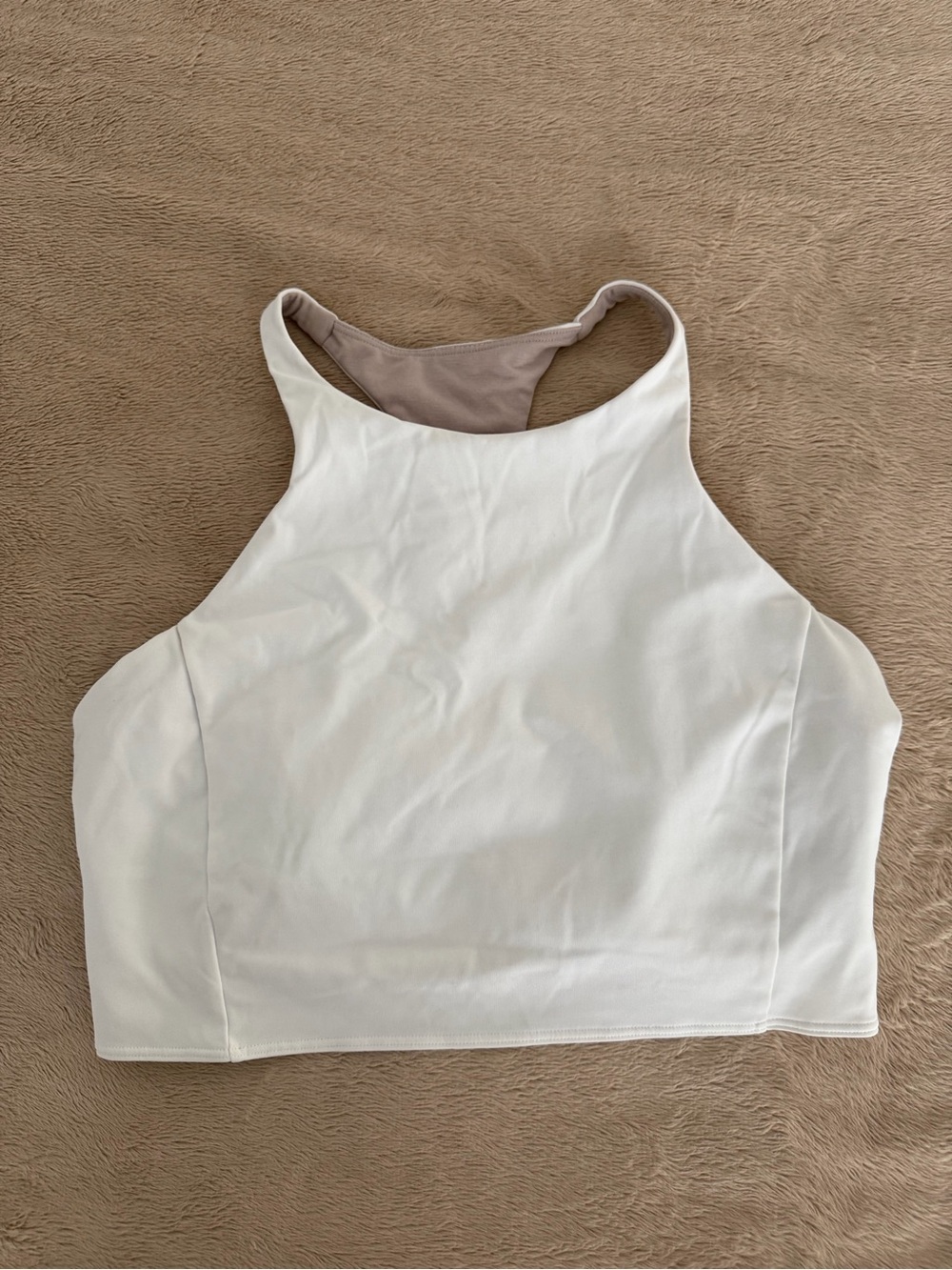 lululemon athletica White High Neck Sports Bra